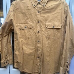 Faded Glory Tan Casual Button Down Shirt
